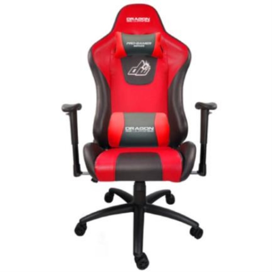 Imagen de Silla Gamer Ergonómica Dragón XT Modelo Racing Descansabrazos 2D Color Rojo-Negro